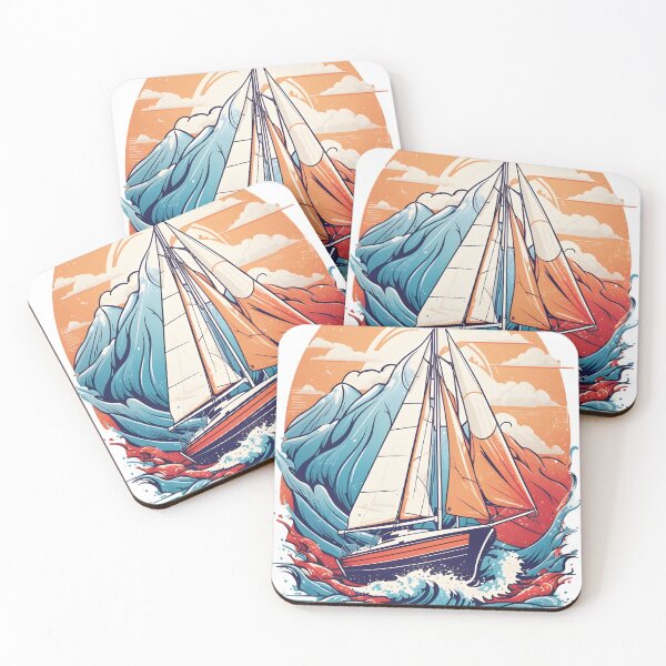 Item preview, Sailboat Between Waves designed and sold by soliduxo.