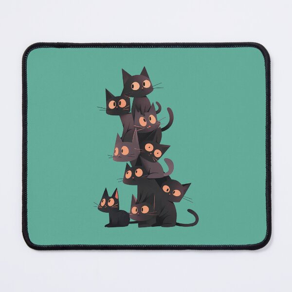 Item preview, Nine Black Cats Stacking - Spooky Month Edition designed and sold by lunaticbear.