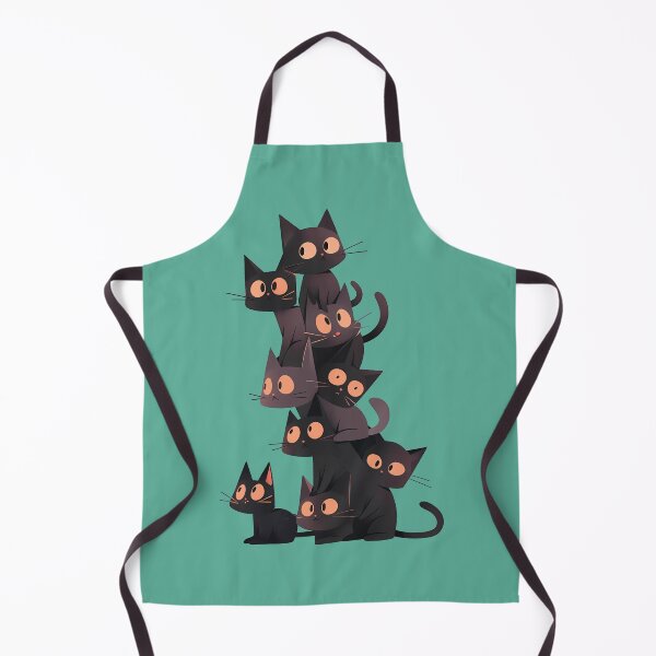 Item preview, Nine Black Cats Stacking - Spooky Month Edition designed and sold by lunaticbear.