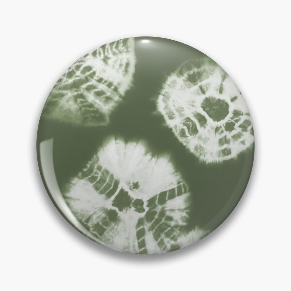 Item preview, Shibori Kumo tie dye white dots over sage green designed and sold by marufemia.