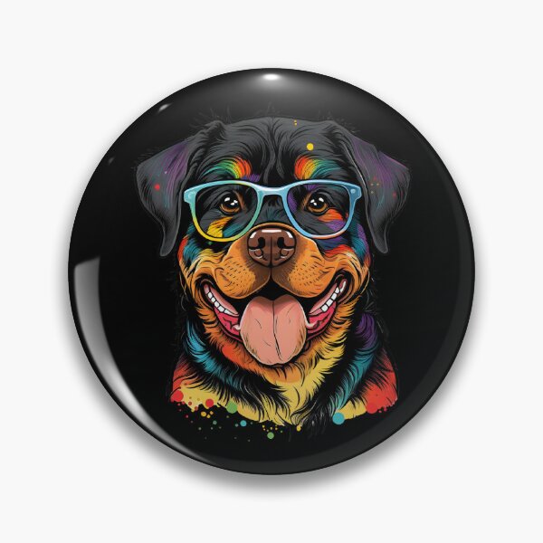 Item preview, Colorful Kawaii Rottweiler Nerd designed and sold by Leonardo Palumbo.
