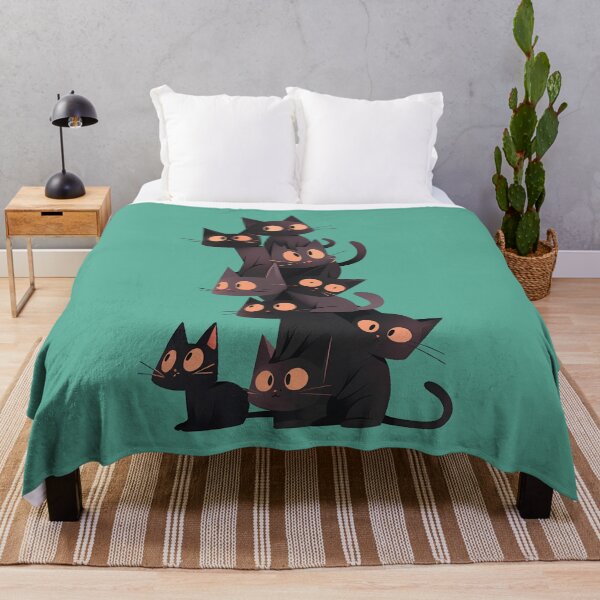 Item preview, Nine Black Cats Stacking - Spooky Month Edition designed and sold by lunaticbear.