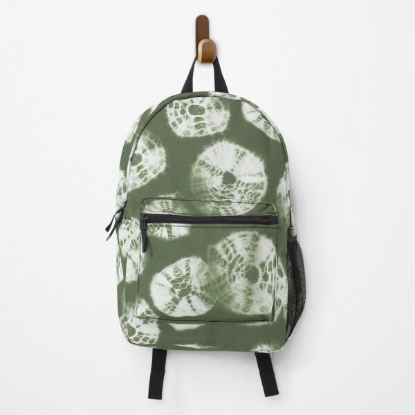 Item preview, Shibori Kumo tie dye white dots over sage green designed and sold by marufemia.