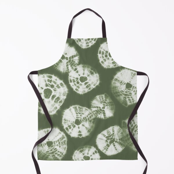 Item preview, Shibori Kumo tie dye white dots over sage green designed and sold by marufemia.