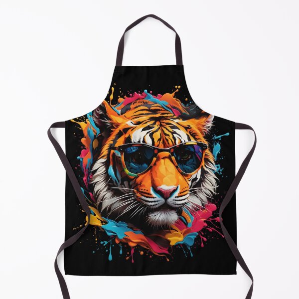 Artikelvorschau, Tiger mit Sonnenbrille und buntem Farbspritzer entworfen und verkauft von MindWave THC.
