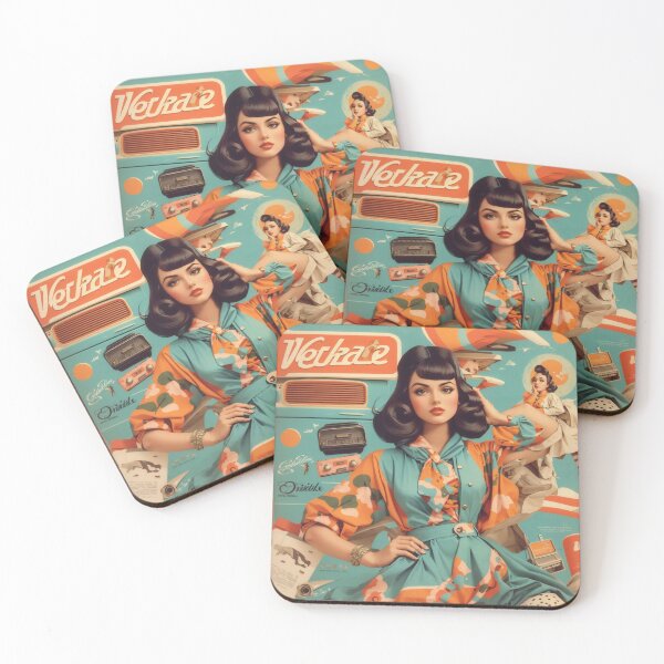 Item preview, vintage style woman , retro color palettes designed and sold by Piano-pn.