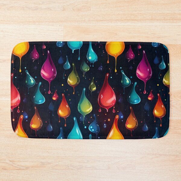Item preview, Colorful Droplets Dark Background Pattern designed and sold by The Bla in My Brain.