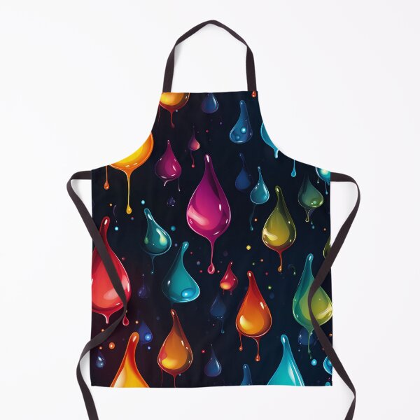 Item preview, Colorful Droplets Dark Background Pattern designed and sold by The Bla in My Brain.