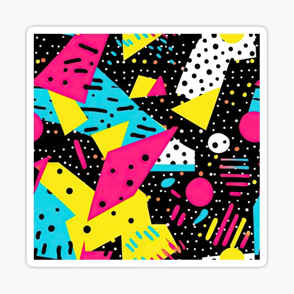 Item preview, Funky 80s and 90s Nostalgia Pop Pattern designed and sold by AeonAcademy.