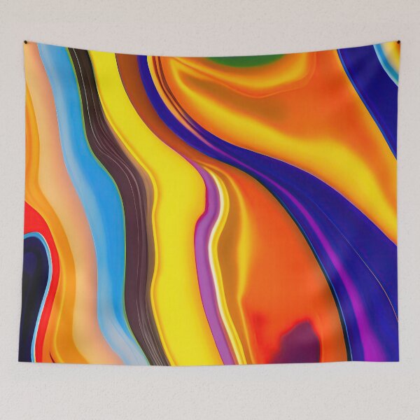 Item preview, Abstract 01 - Fluid Serenity - Blue Purple Yellow designed and sold by Artekinium.