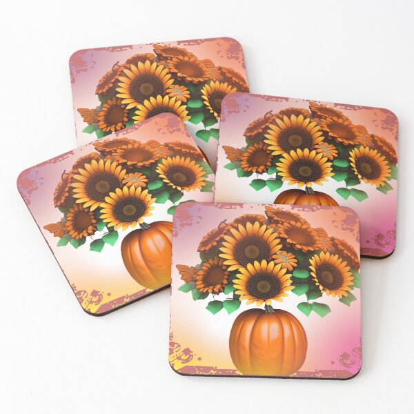 Item preview, Sunflowers and Pumpkin Vase designed and sold by Sunflwrconcepts and Designs.
