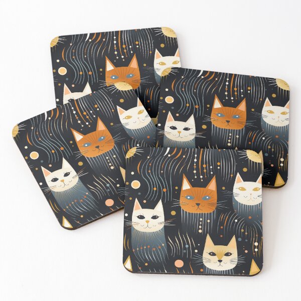 Item preview, Feline Whiskers: Cat Pattern designed and sold by TheFrenchVegan.