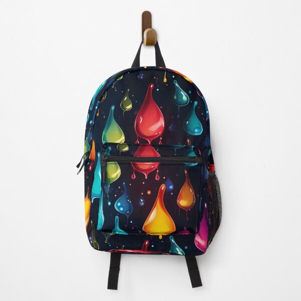 Item preview, Colorful Droplets Dark Background Pattern designed and sold by The Bla in My Brain.