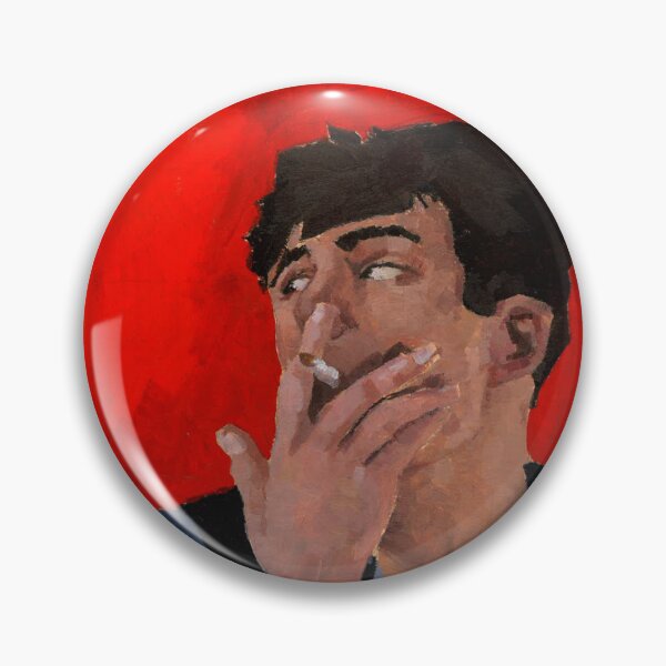Item preview, Brown-haired man smoking oil painting by Olivia Braunsteiner designed and sold by Olivia Braunsteiner.