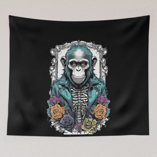 Item preview, Sinister Monkey Graced by Flowers designed and sold by Mechanical-Artt.