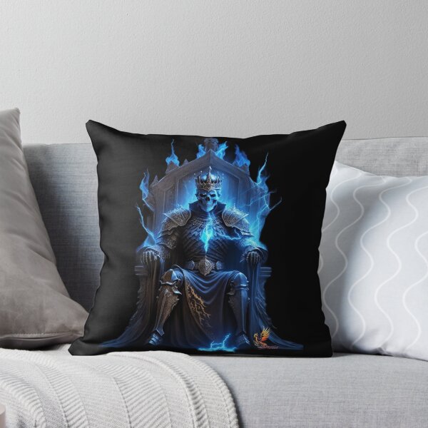 Item preview, Skeleton King Sitting on the Throne (Black) designed and sold by AmaziaCo.