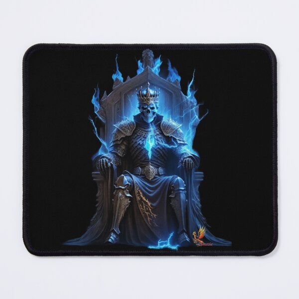 Item preview, Skeleton King Sitting on the Throne (Black) designed and sold by AmaziaCo.