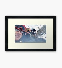 skiing was fun... Framed Print