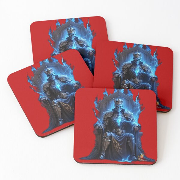 Item preview, Skeleton King Sitting on the Throne (Red) designed and sold by AmaziaCo.