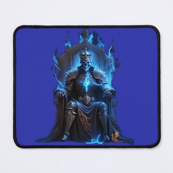 Item preview, Skeleton King Sitting on the Throne (Blue) designed and sold by AmaziaCo.