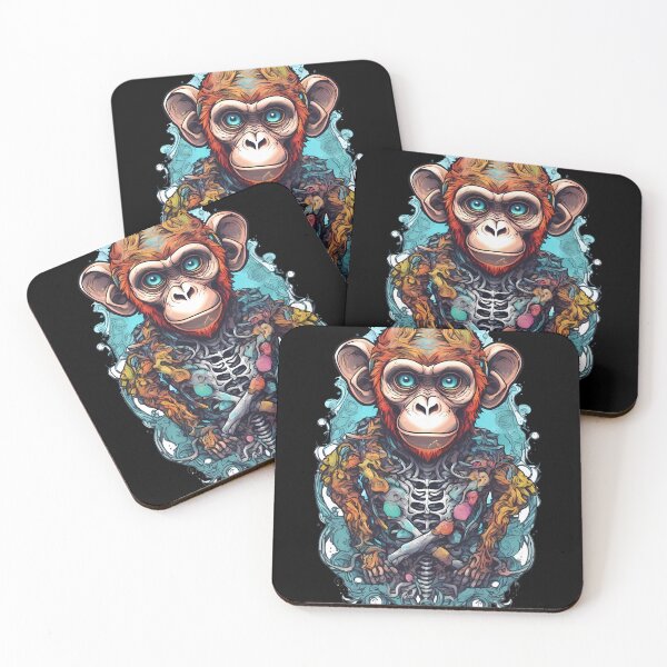 Item preview, Mysterious Monkey Surrounded by Blooms designed and sold by Mechanical-Artt.