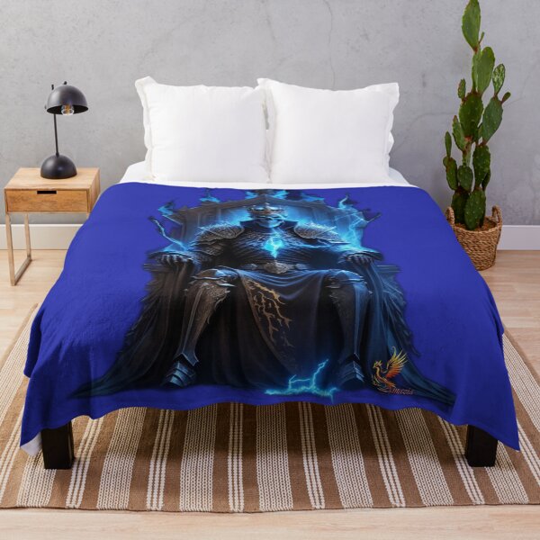 Item preview, Skeleton King Sitting on the Throne (Blue) designed and sold by AmaziaCo.