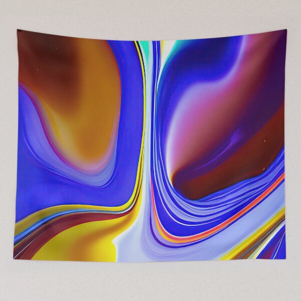 Item preview, Abstract 02 - Ethereal Dance  - Yellow Blue Purple designed and sold by Artekinium.