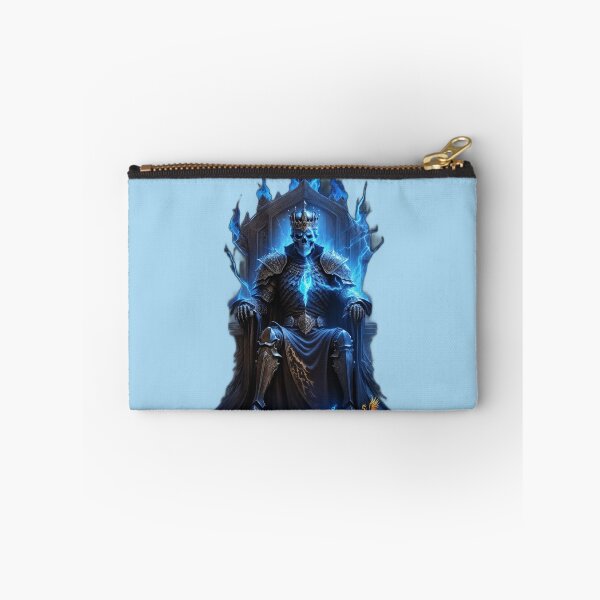 Item preview, Skeleton King Sitting on the Throne (Light Blue) designed and sold by AmaziaCo.