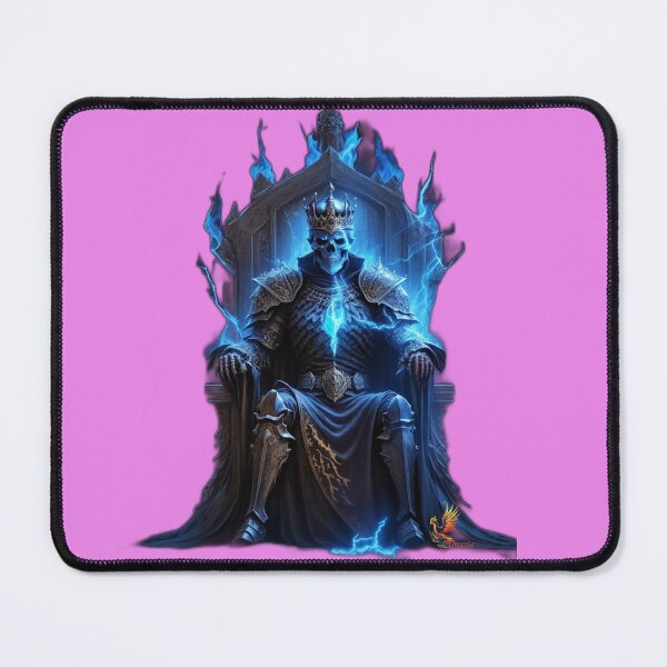 Item preview, Skeleton King Sitting on the Throne (Pink) designed and sold by AmaziaCo.