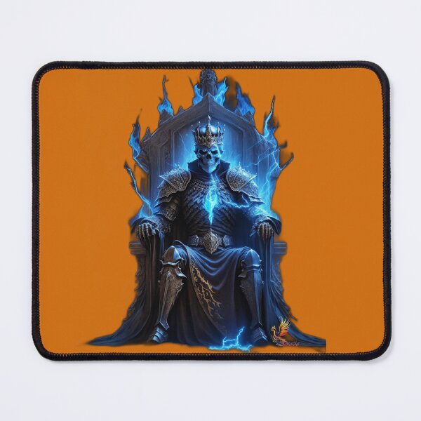 Item preview, Skeleton King Sitting on the Throne (Orange) designed and sold by AmaziaCo.