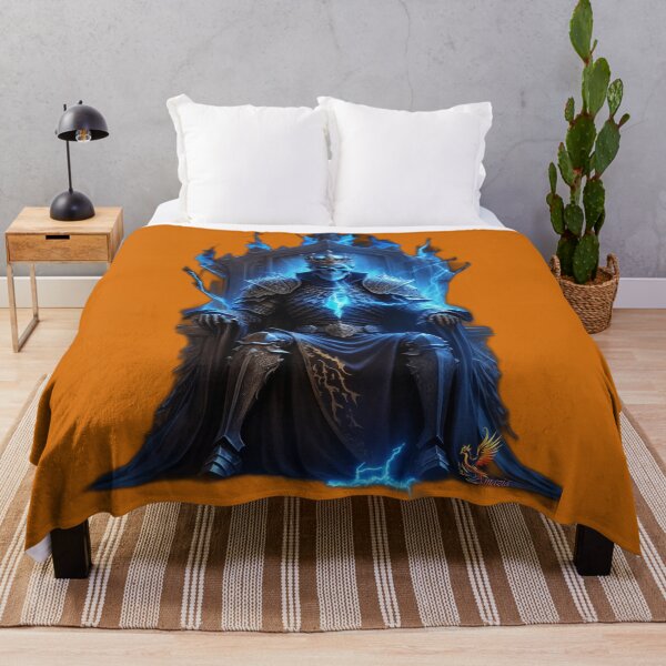 Item preview, Skeleton King Sitting on the Throne (Orange) designed and sold by AmaziaCo.