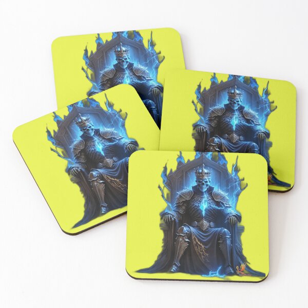 Item preview, Skeleton King Sitting on the Throne (Yellow) designed and sold by AmaziaCo.