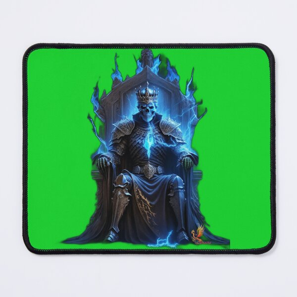 Item preview, Skeleton King Sitting on the Throne (Green) designed and sold by AmaziaCo.