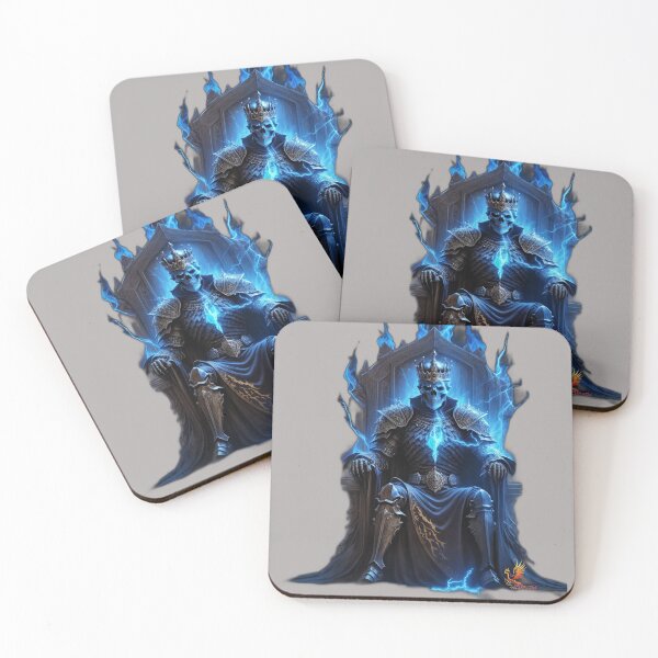 Item preview, Skeleton King Sitting on the Throne (Grey) designed and sold by AmaziaCo.