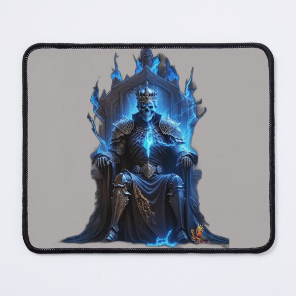 Item preview, Skeleton King Sitting on the Throne (Grey) designed and sold by AmaziaCo.
