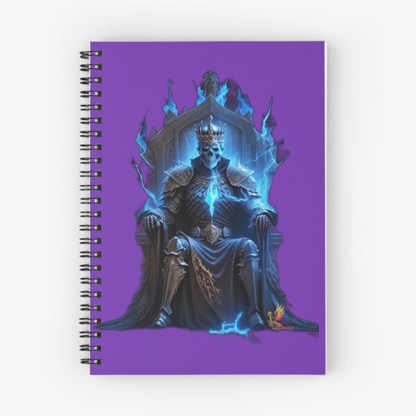 Item preview, Skeleton King Sitting on the Throne (Purple) designed and sold by AmaziaCo.