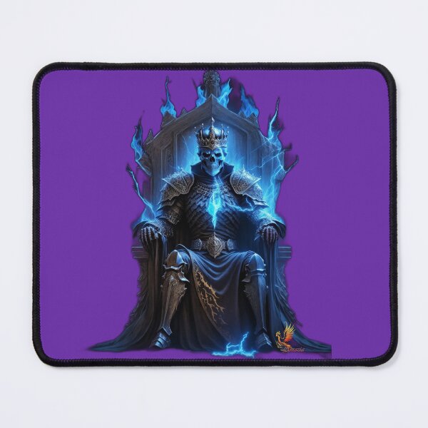 Item preview, Skeleton King Sitting on the Throne (Purple) designed and sold by AmaziaCo.