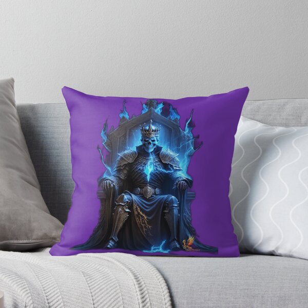 Item preview, Skeleton King Sitting on the Throne (Purple) designed and sold by AmaziaCo.