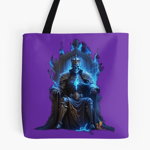 Item preview, Skeleton King Sitting on the Throne (Purple) designed and sold by AmaziaCo.
