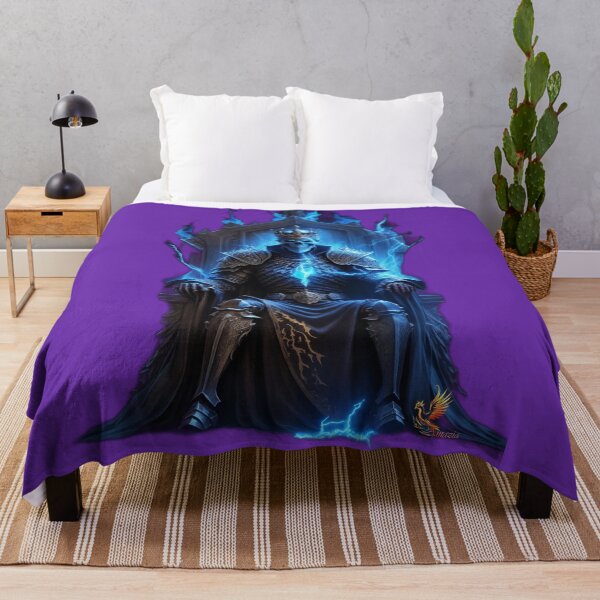 Item preview, Skeleton King Sitting on the Throne (Purple) designed and sold by AmaziaCo.