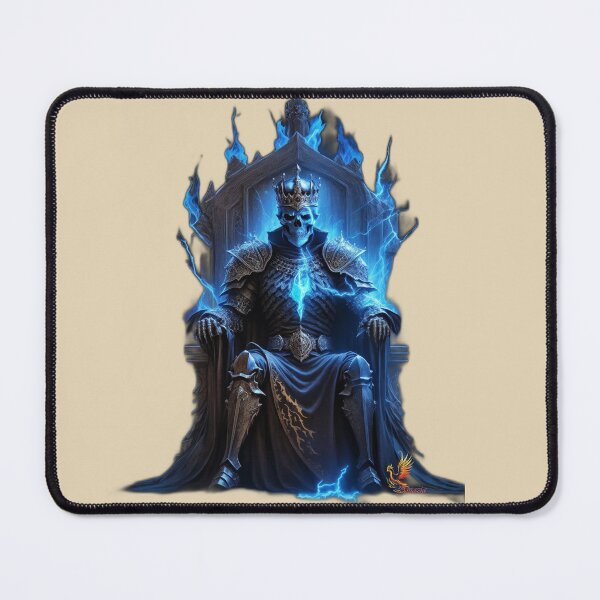 Item preview, Skeleton King Sitting on the Throne (Beige) designed and sold by AmaziaCo.