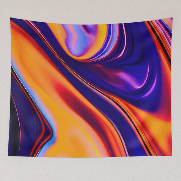 Item preview, Abstract 03 - Chromatic Fusion  - Blue Purple Orange designed and sold by Artekinium.