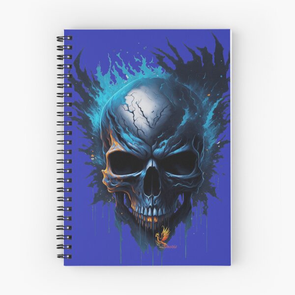 Item preview, Frozen Skull Head with Blue Flames (Blue) designed and sold by AmaziaCo.