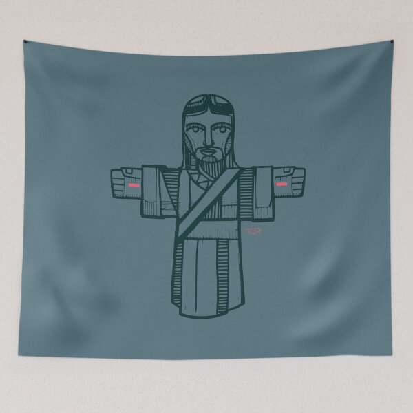 Item preview, Jesus Christ Open arms illustration designed and sold by Bernardo Ramonfaur.