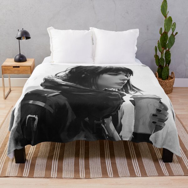 Item preview, "Chica del cómic neo-noir tomando café." designed and sold by Dream-Way.