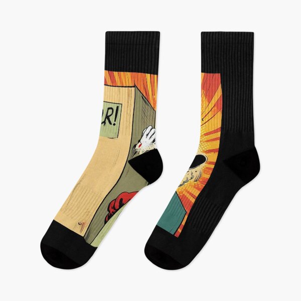 Artikelvorschau, Gruseliger Clown springt aus einer Kiste entworfen und verkauft von Kuki-shop.