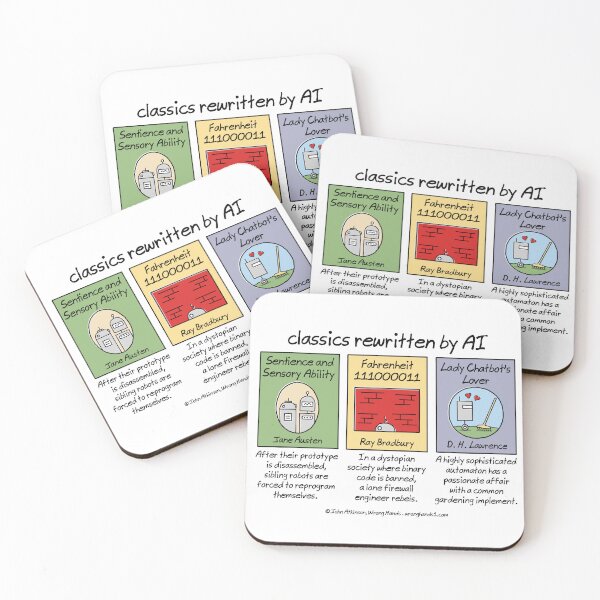 Item preview, classics rewritten by AI designed and sold by WrongHands.