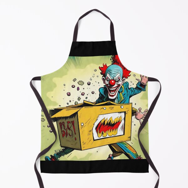 Artikelvorschau, Gruseliger Clown springt aus einer Kiste entworfen und verkauft von Kuki-shop.