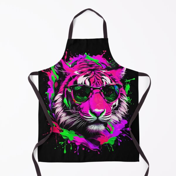 Artikelvorschau, Tiger mit Sonnenbrille und buntem Farbspritzer entworfen und verkauft von MindWave THC.