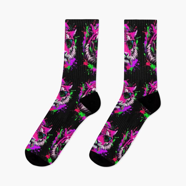 Item preview, Tiger With Sunglasses Colorful Paint Splash designed and sold by MindWave THC.